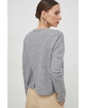 Custommade sweter wełniany damski kolor szary