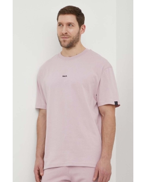BALR. t-shirt bawełniany męski kolor różowy z aplikacją B1112 1225