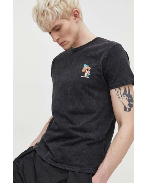 Kaotiko t-shirt bawełniany kolor czarny z nadrukiem