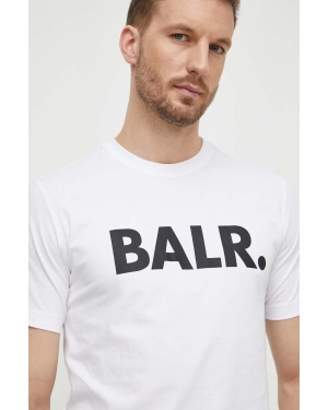 BALR. t-shirt bawełniany męski kolor biały z nadrukiem B1112 1048