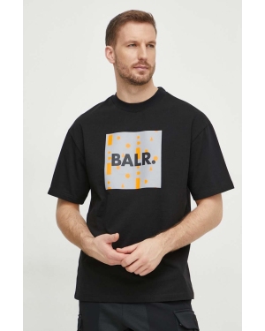 BALR. t-shirt bawełniany męski kolor czarny z nadrukiem B1112 1245