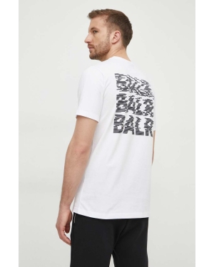 BALR. t-shirt bawełniany BALR. Glitch męski kolor biały z nadrukiem B1112 1243