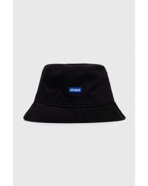 Hugo Blue kapelusz bawełniany kolor czarny bawełniany