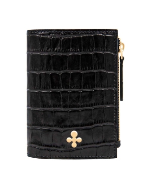Lilou portfel skórzany damski kolor czarny