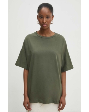 Answear Lab t-shirt bawełniany damski kolor zielony