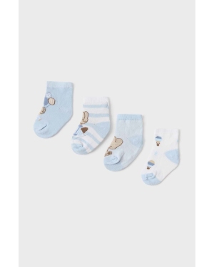 Mayoral Newborn skarpetki niemowlęce 4-pack kolor niebieski