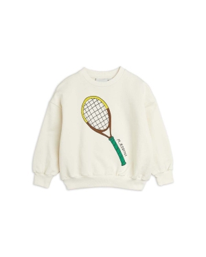 Mini Rodini bluza bawełniana dziecięca Tennis kolor biały z nadrukiem