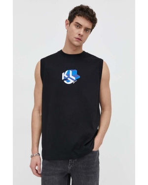 Karl Lagerfeld Jeans t-shirt bawełniany męski kolor czarny