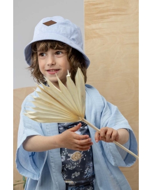 Jamiks kapelusz bawełniany dziecięcy SENAKI kolor niebieski bawełniany
