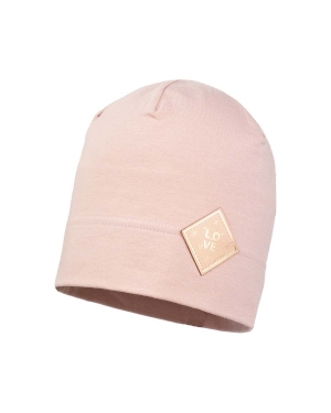 Jamiks czapka dziecięca SERAPHINE kolor różowy z cienkiej dzianiny