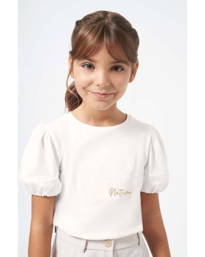Mayoral t-shirt dziecięcy kolor beżowy
