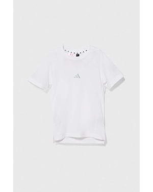 adidas t-shirt dziecięcy kolor biały z nadrukiem