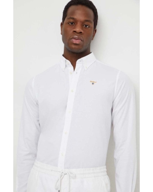 Barbour koszula męska kolor biały regular z kołnierzykiem button-down