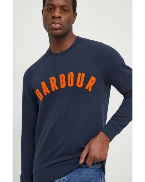 Barbour bluza męska kolor granatowy melanżowa