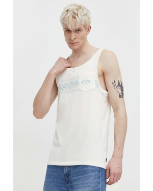 Billabong t-shirt bawełniany męski kolor beżowy
