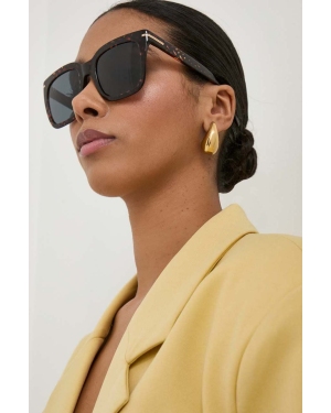 BOSS okulary przeciwsłoneczne damskie kolor brązowy BOSS 1656/S