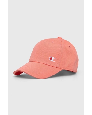 Champion czapka z daszkiem bawełniana kolor różowy gładka 805974