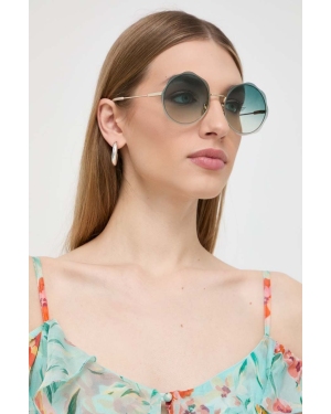 Chloé okulary przeciwsłoneczne damskie kolor złoty CH0202S
