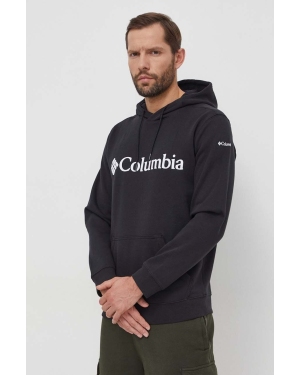 Columbia bluza CSC Basic Logo męska kolor czarny z kapturem z nadrukiem 1681664