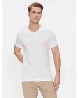 Calvin Klein Jeans T-Shirt Embro Badge J30J325212 Biały Slim Fit