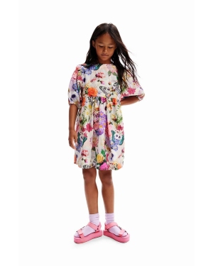 Desigual sukienka bawełniana dziecięca mini rozkloszowana