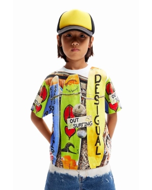 Desigual t-shirt bawełniany dziecięcy Alexis wzorzysty