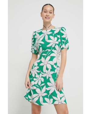 Desigual sukienka NASHVILLE kolor zielony mini rozkloszowana 24SWVW36