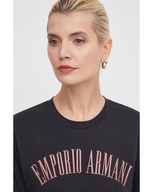 Emporio Armani t-shirt bawełniany damski kolor czarny
