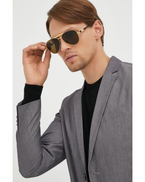 Gucci okulary przeciwsłoneczne męskie kolor złoty
