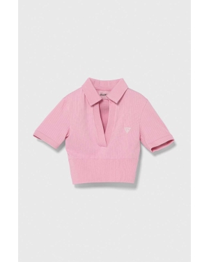 Guess t-shirt damski kolor różowy V4GP04 Z3CC0