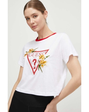 Guess t-shirt ZOEY damski kolor biały V4GI02 K46D1