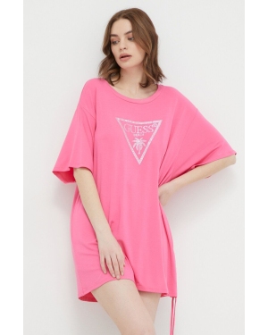 Guess t-shirt damski kolor różowy E4GI00 K68D2