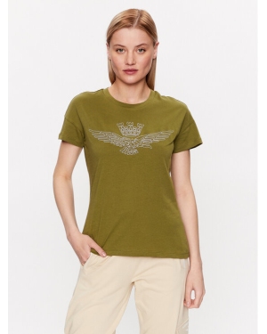 Aeronautica Militare T-Shirt 231TS2103DJ510 Zielony Regular Fit