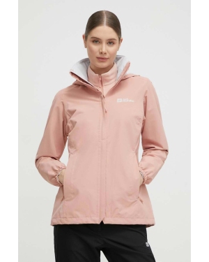 Jack Wolfskin kurtka outdoorowa Stormy Point kolor różowy