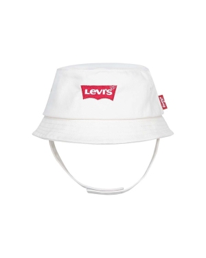 Levi's kapelusz bawełniany dziecięcy LAN LEVIS BATWING BUCKET CAP kolor beżowy bawełniany