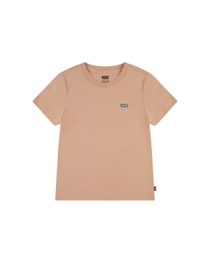 Levi's t-shirt bawełniany dziecięcy kolor pomarańczowy gładki