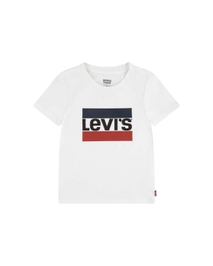 Levi's t-shirt bawełniany dziecięcy kolor biały