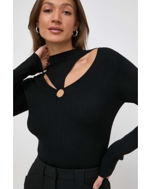 Morgan sweter damski kolor czarny z półgolfem