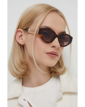 Moschino okulary przeciwsłoneczne damskie kolor brązowy MOS160/S