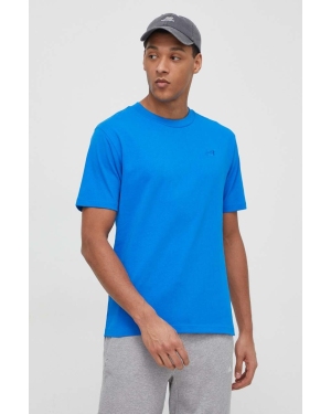 New Balance t-shirt bawełniany MT41533BUL męski kolor niebieski gładki