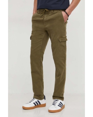Pepe Jeans spodnie męskie kolor zielony dopasowane