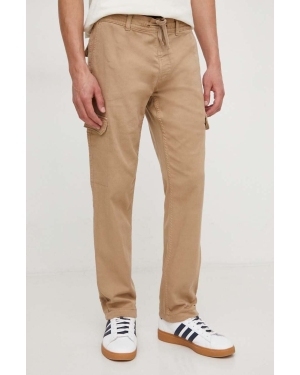 Pepe Jeans spodnie męskie kolor beżowy dopasowane