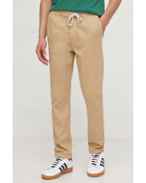 Pepe Jeans spodnie męskie kolor beżowy w fasonie chinos