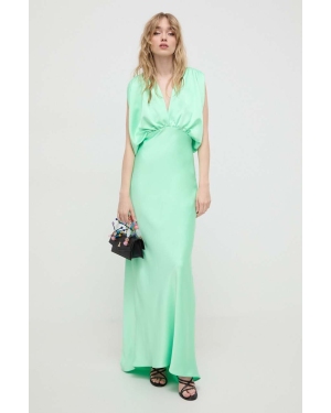 Pinko sukienka kolor zielony maxi prosta 102856.Z345