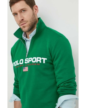 Polo Ralph Lauren bluza męska kolor zielony z nadrukiem