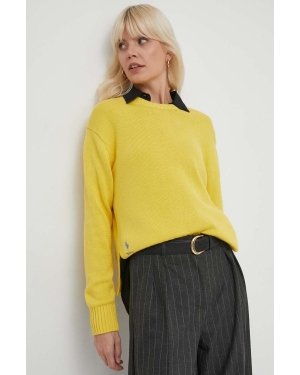 Polo Ralph Lauren sweter bawełniany kolor żółty lekki