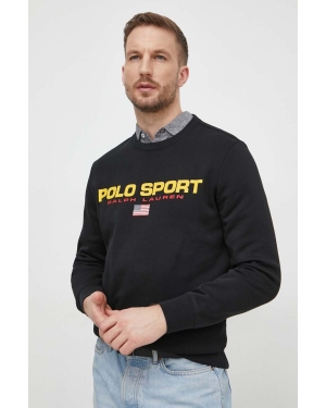 Polo Ralph Lauren bluza męska kolor czarny z nadrukiem