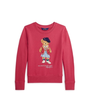 Polo Ralph Lauren bluza dziecięca kolor czerwony z nadrukiem