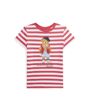 Polo Ralph Lauren t-shirt bawełniany dziecięcy kolor czerwony