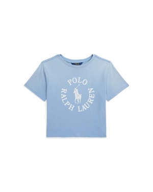 Polo Ralph Lauren t-shirt bawełniany dziecięcy kolor niebieski